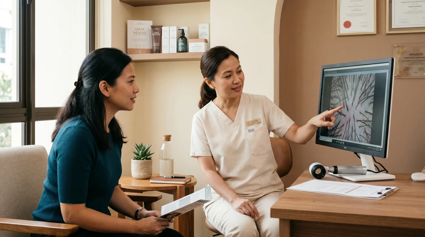 Comparing hair growth centre, salon, spa, and clinic options for hair loss treatment in Kota Kinabalu