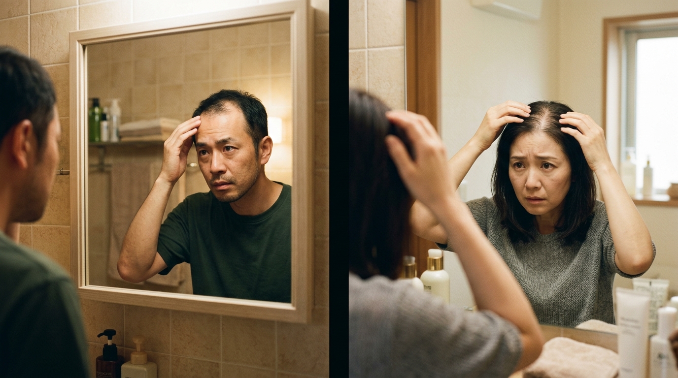 Comparison of male and female hair loss patterns — MU Scalp Kota Kinabalu